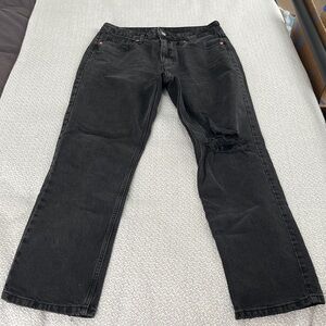 H&M Black Straight Leg Jeans for Women